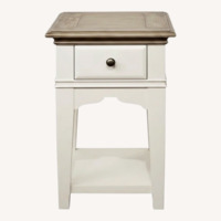 Macy's Myra Light Brown Wood Side Table