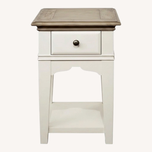 Used Macy's Myra Light Brown Wood Side Table for sale on AptDeco