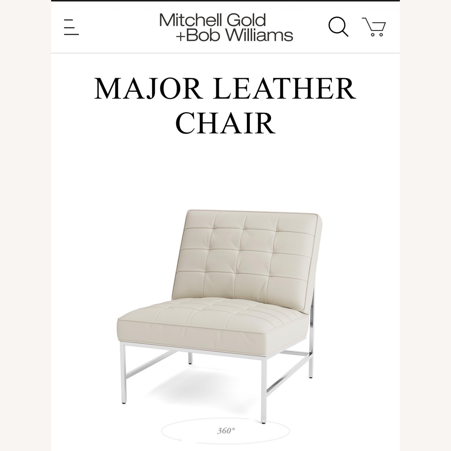 Mitchell Gold + Bob Williams Leather Chair   - image-7