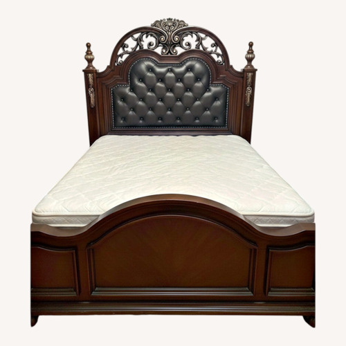 Used Dark Brown Queen Bed for sale on AptDeco