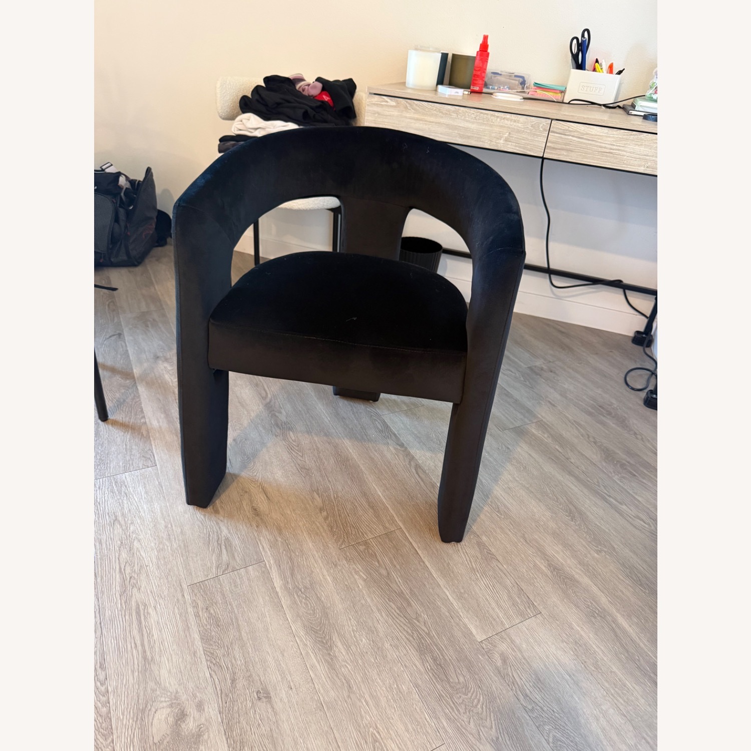 Amazon Black Velvet Dining Chair - image-3