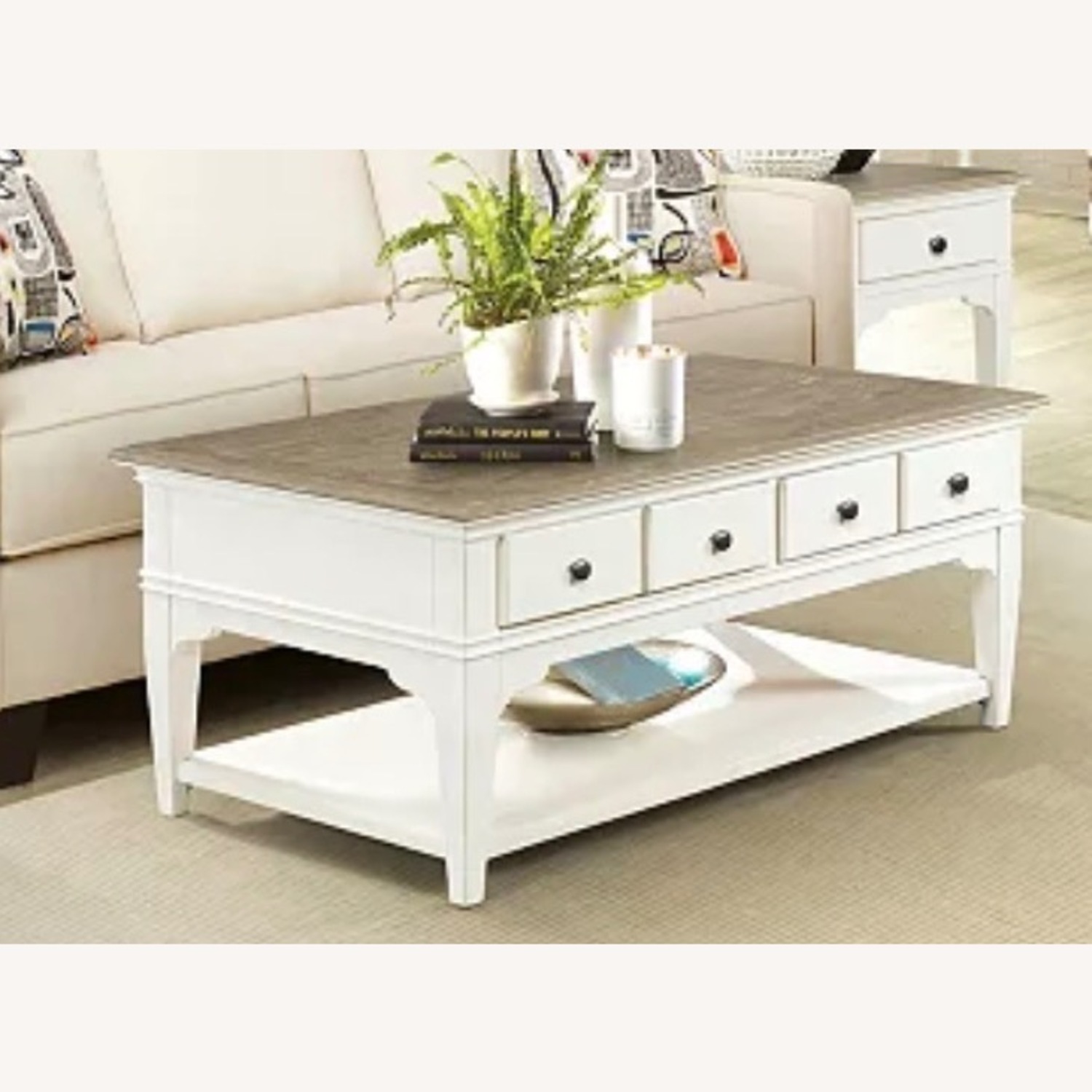 Macy's Myra Light Brown Wood Table - image-2