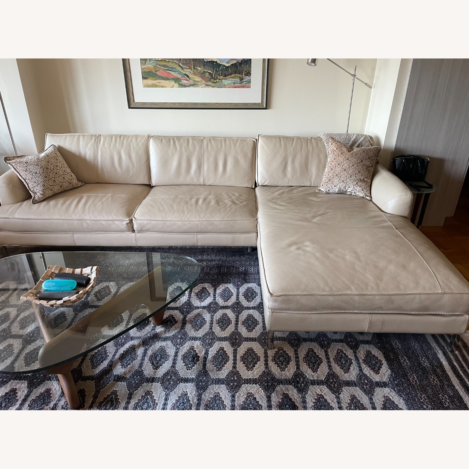 Minotti Leather 2 Piece Sectional - image-1