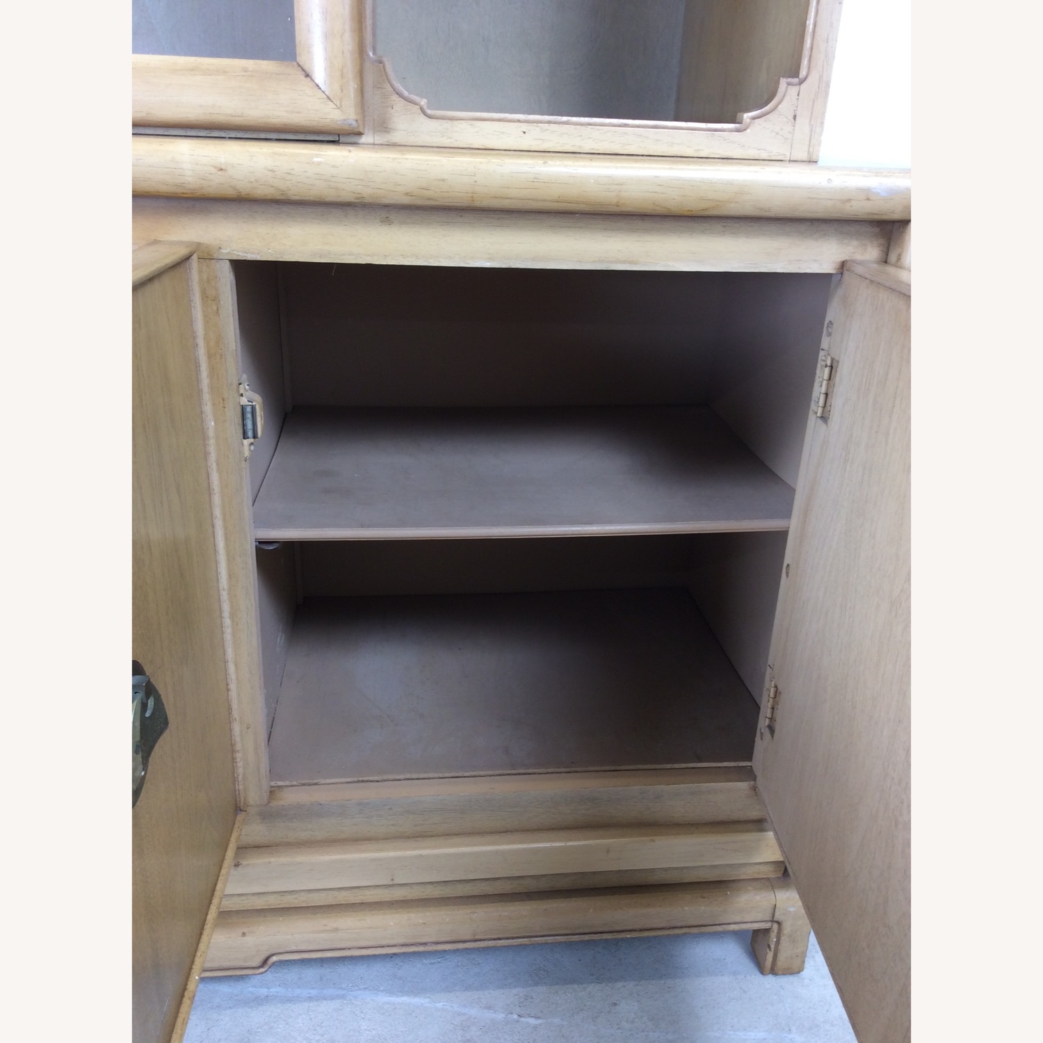 Mid Century 2 Pc China Cabinet with Limed Finish - image-31