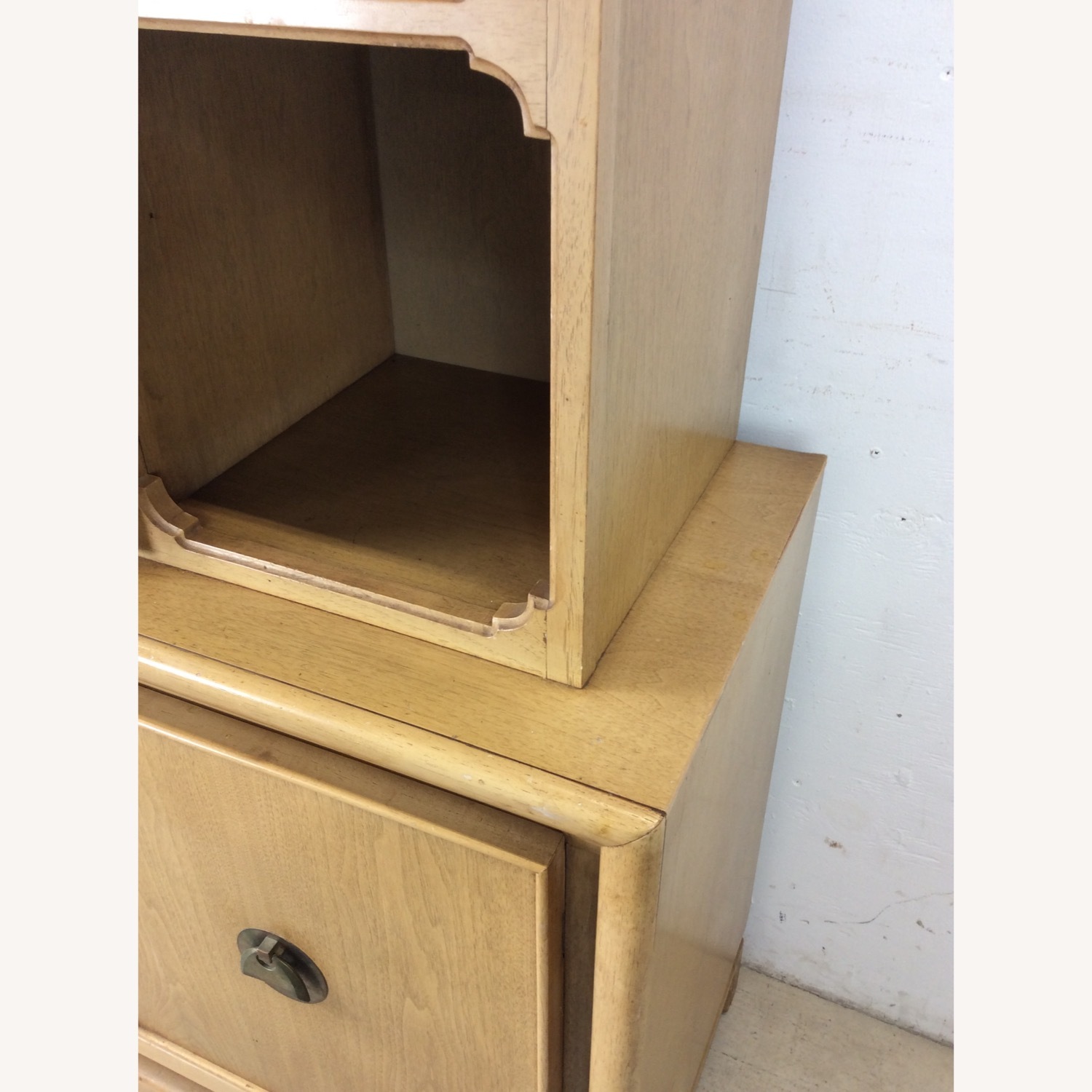 Mid Century 2 Pc China Cabinet with Limed Finish - image-11