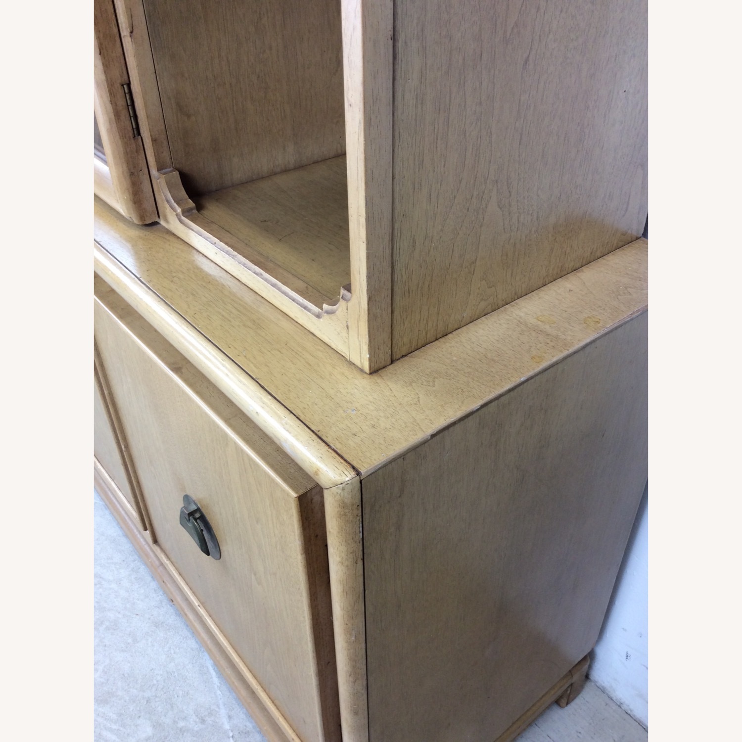 Mid Century 2 Pc China Cabinet with Limed Finish - image-16