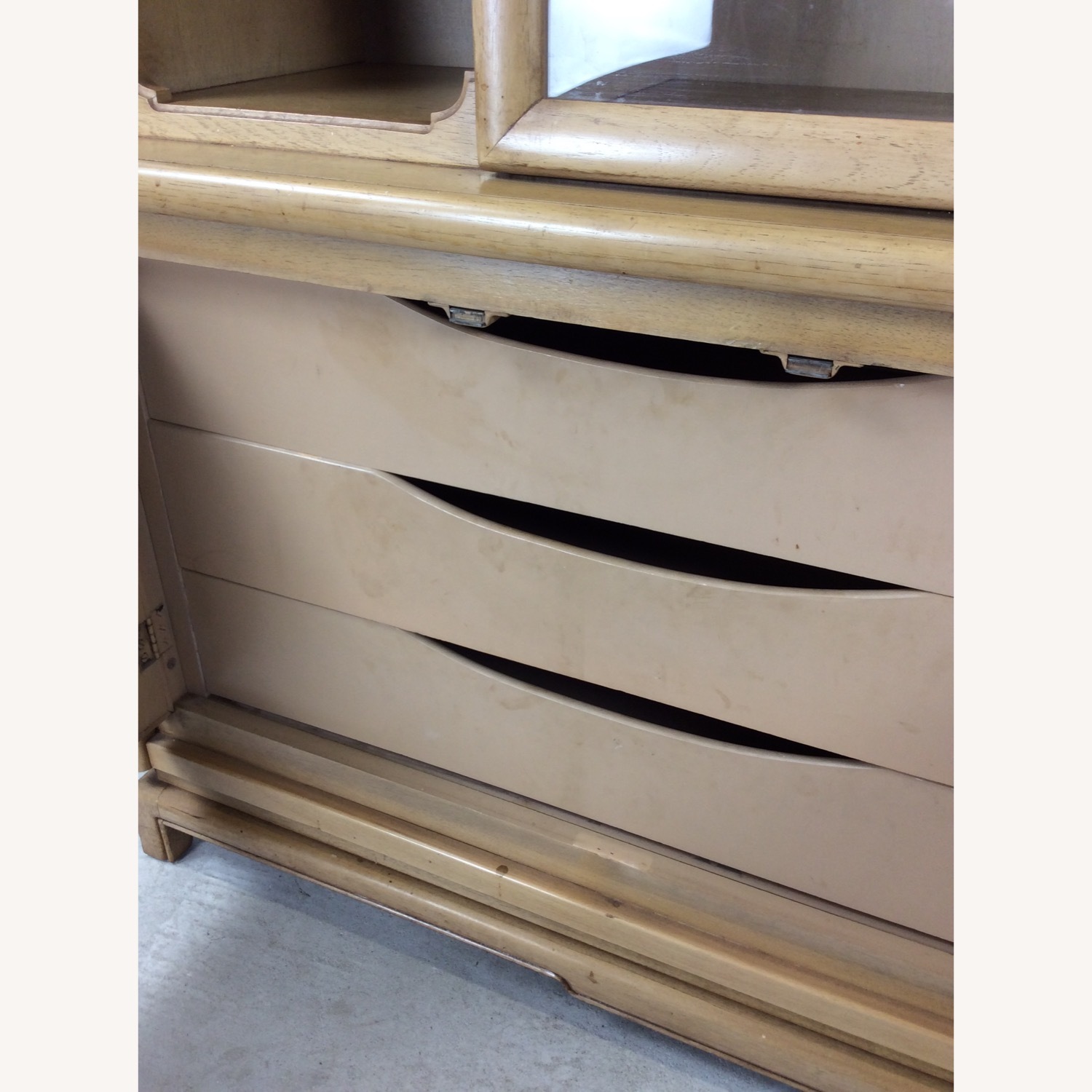 Mid Century 2 Pc China Cabinet with Limed Finish - image-33