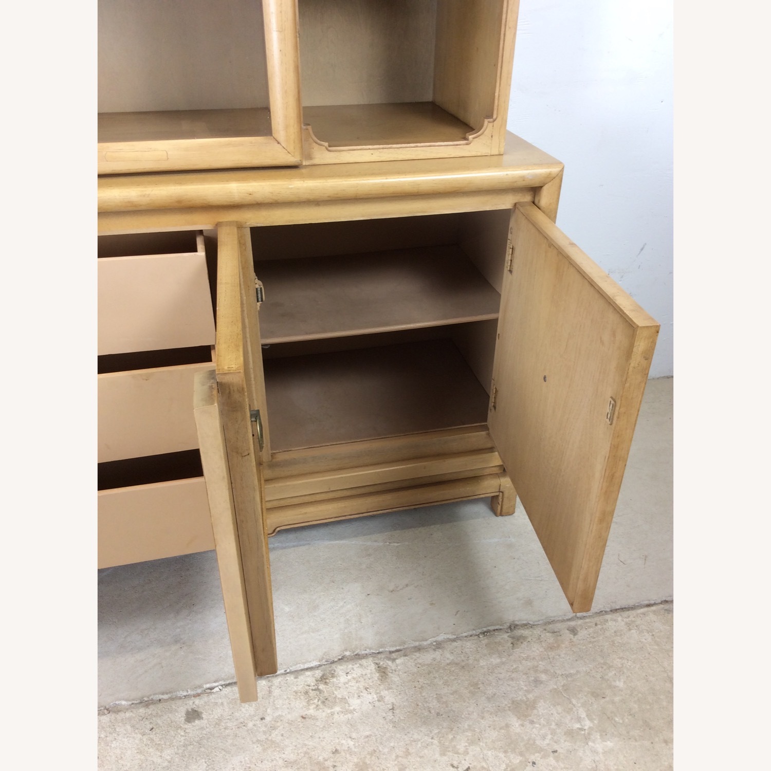 Mid Century 2 Pc China Cabinet with Limed Finish - image-30