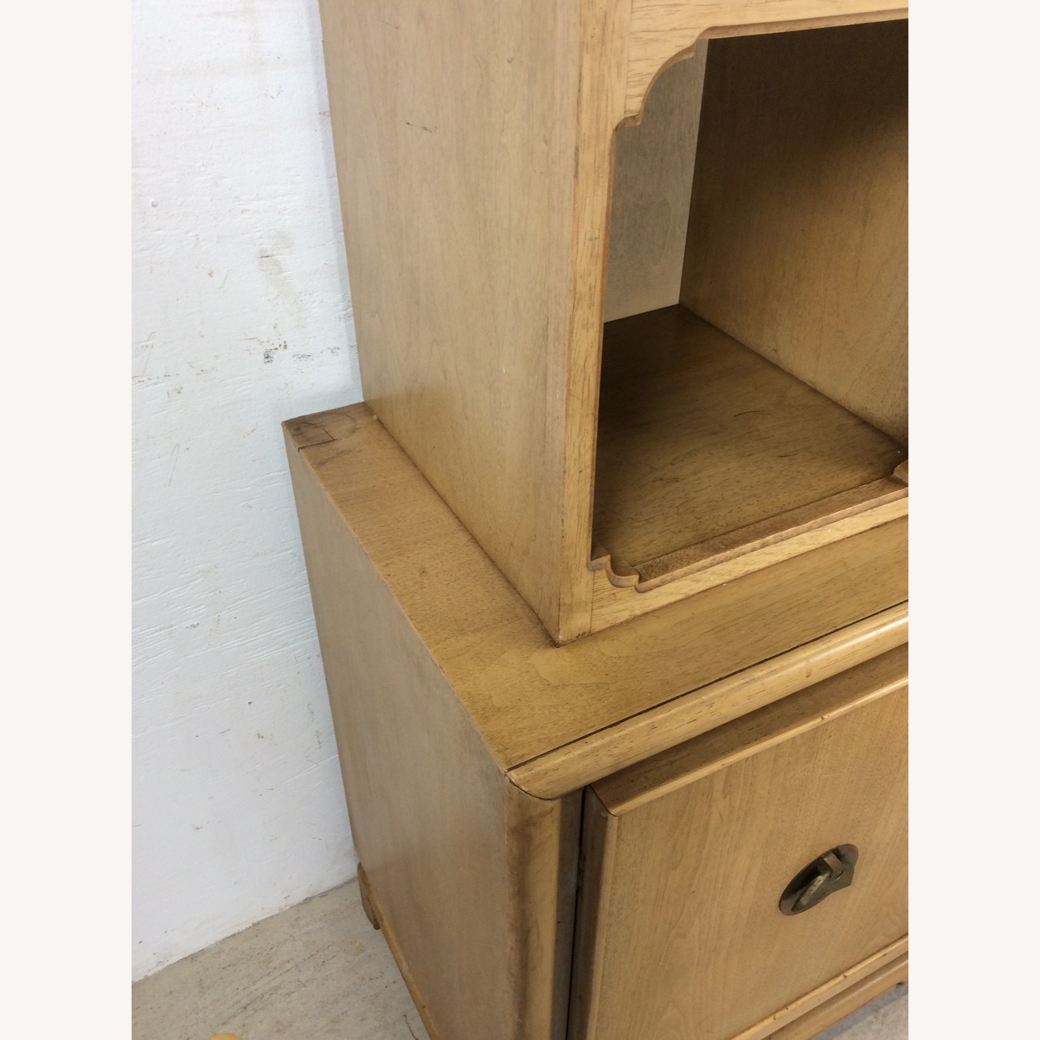 Mid Century 2 Pc China Cabinet with Limed Finish - image-13