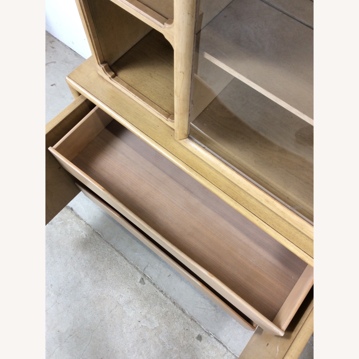 Mid Century 2 Pc China Cabinet with Limed Finish - image-32