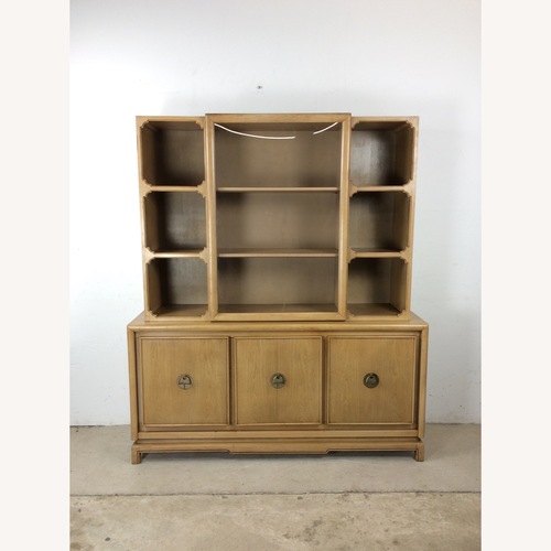 Used Mid Century 2 Pc China Cabinet with Limed Finish for sale on AptDeco
