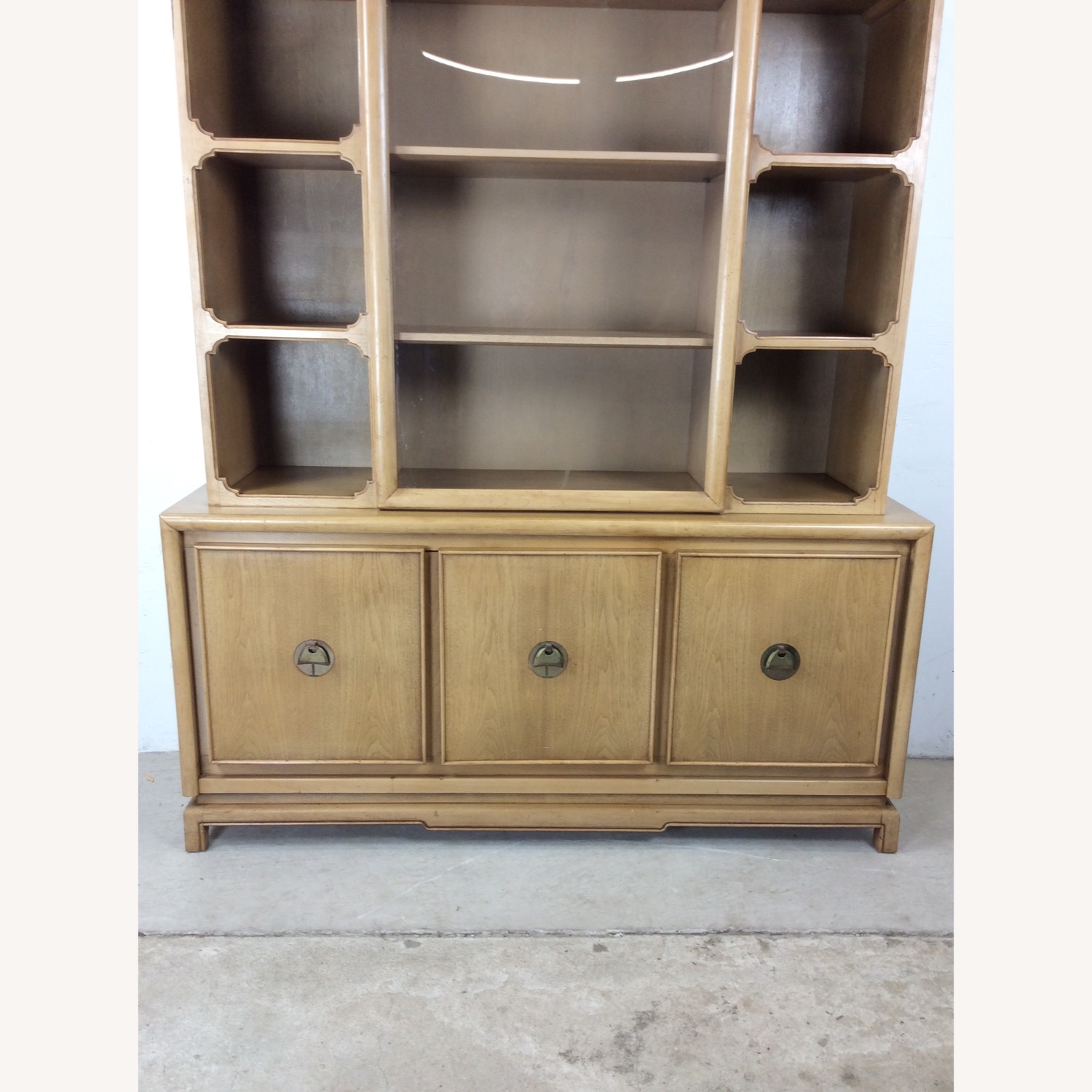 Mid Century 2 Pc China Cabinet with Limed Finish - image-4