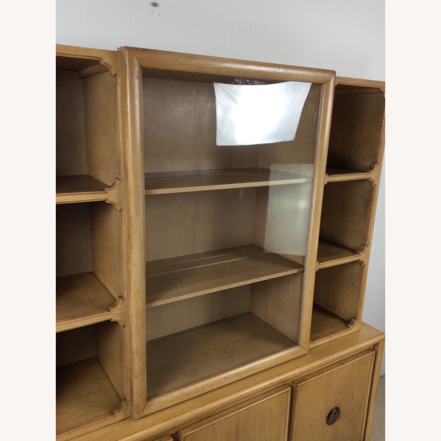 Mid Century 2 Pc China Cabinet with Limed Finish - image-6