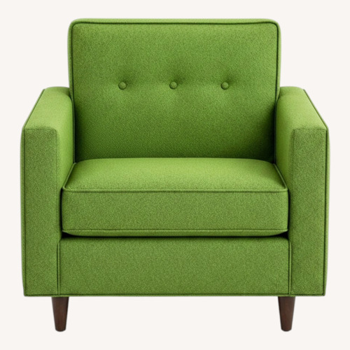 Used Design Within Reach Bantam Green Fabric Armchair for sale on AptDeco