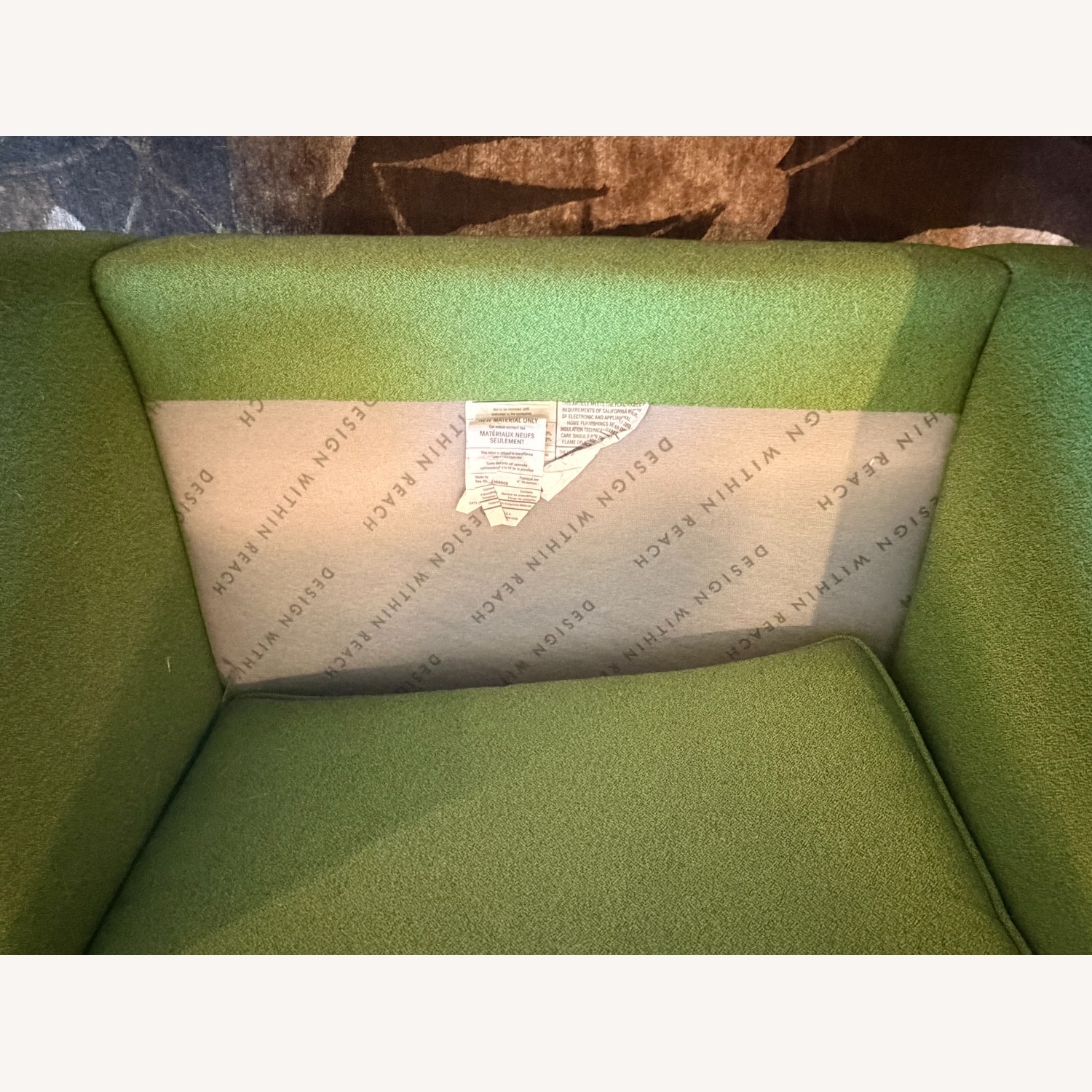 Design Within Reach Bantam Green Fabric Armchair - image-5