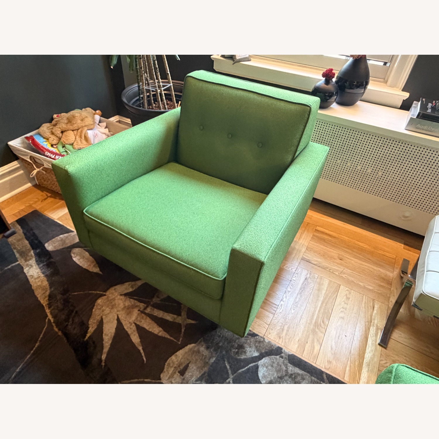 Design Within Reach Bantam Green Fabric Armchair - image-1