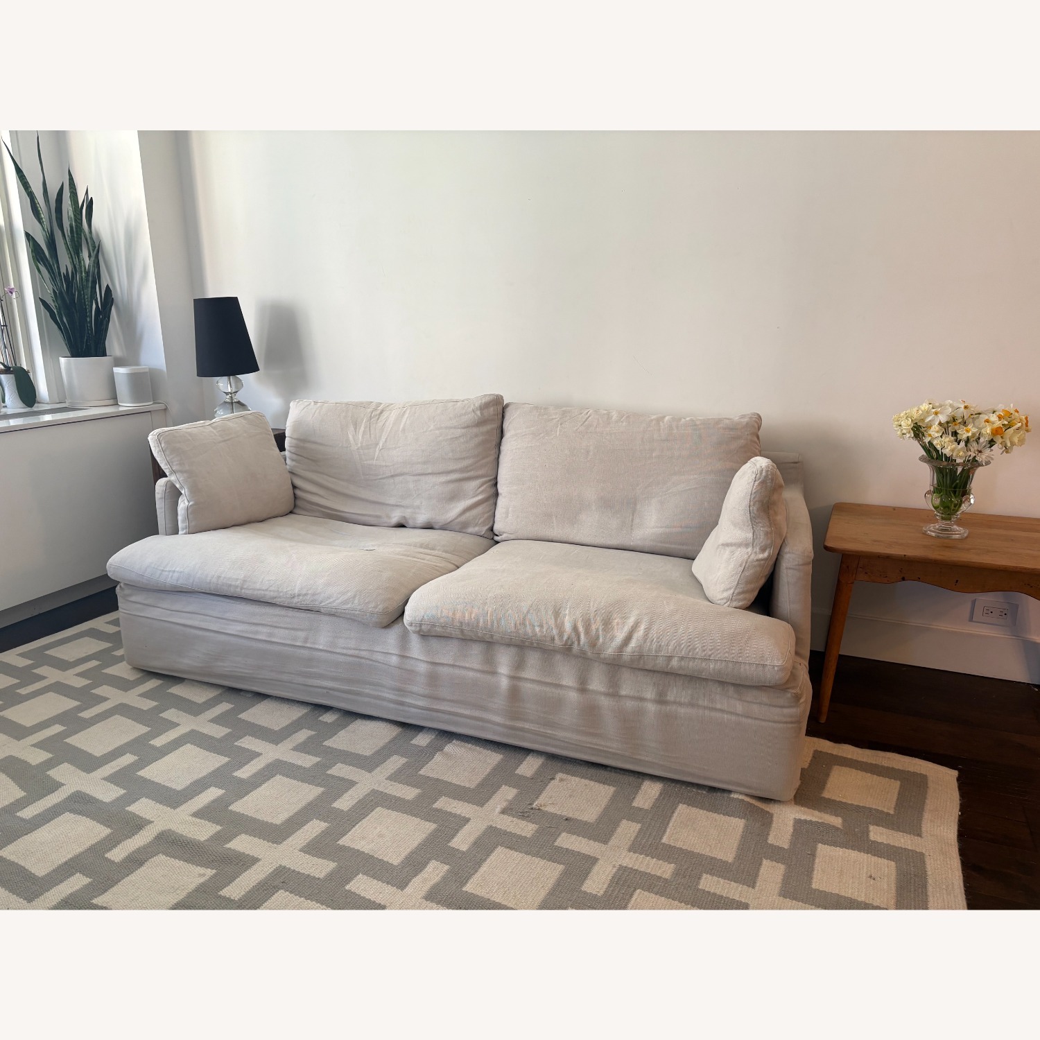 Restoration Hardware Cloud Light Gray 2 Seater Sofa - image-2