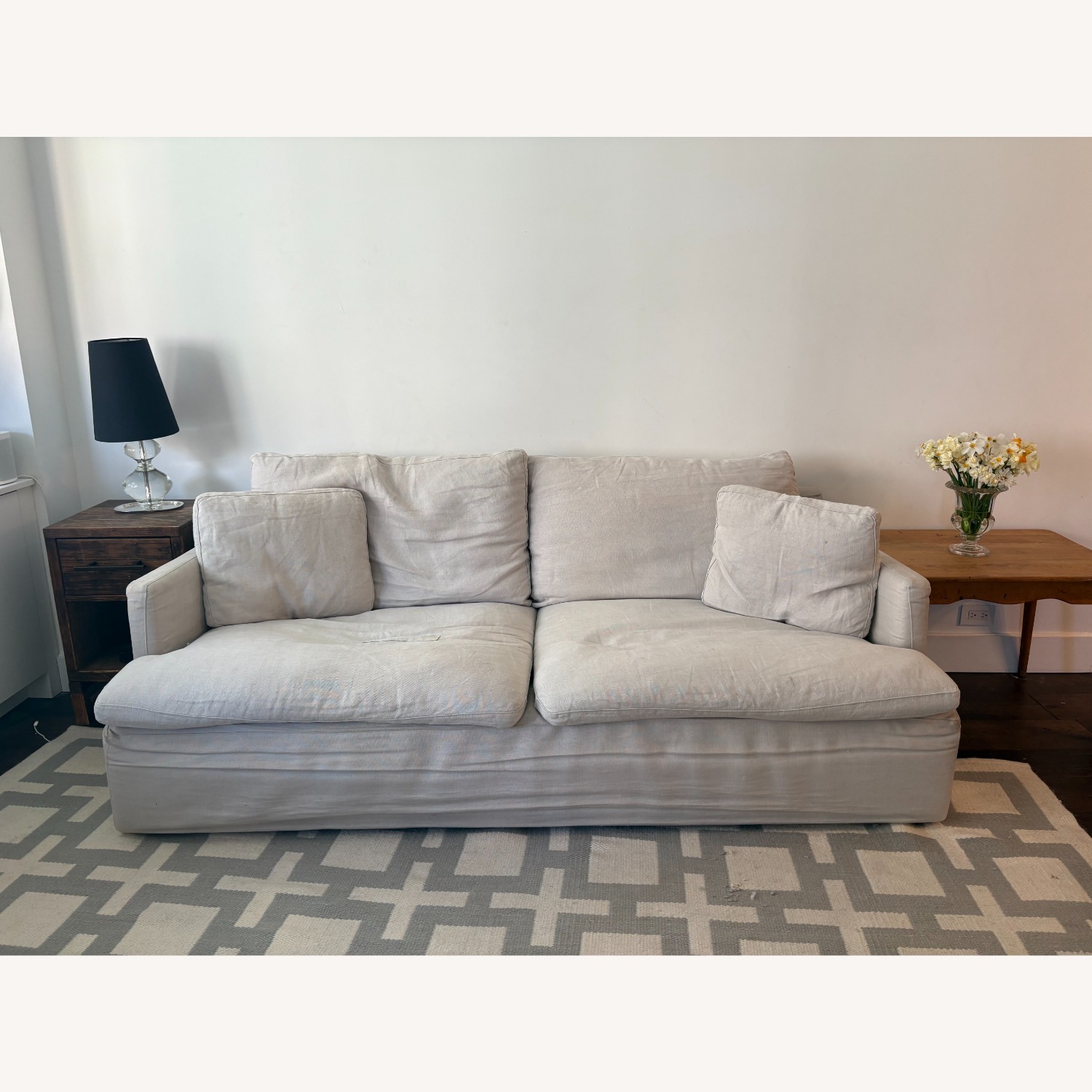 Restoration Hardware Cloud Light Gray 2 Seater Sofa - image-1