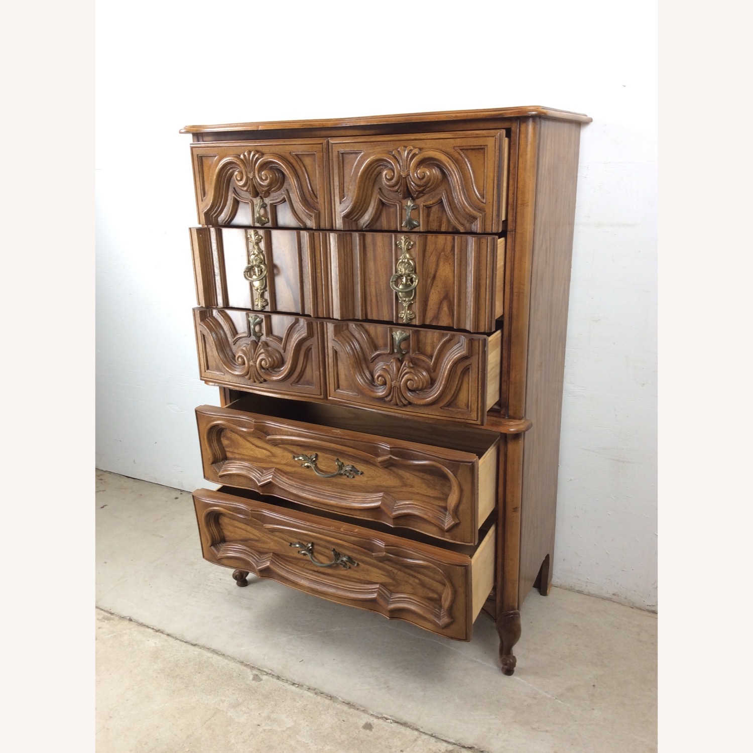 Mid Century French Provincial Style Highboy - image-21