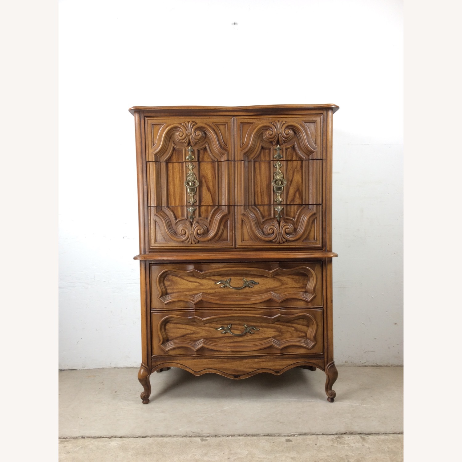 Mid Century French Provincial Style Highboy - image-1