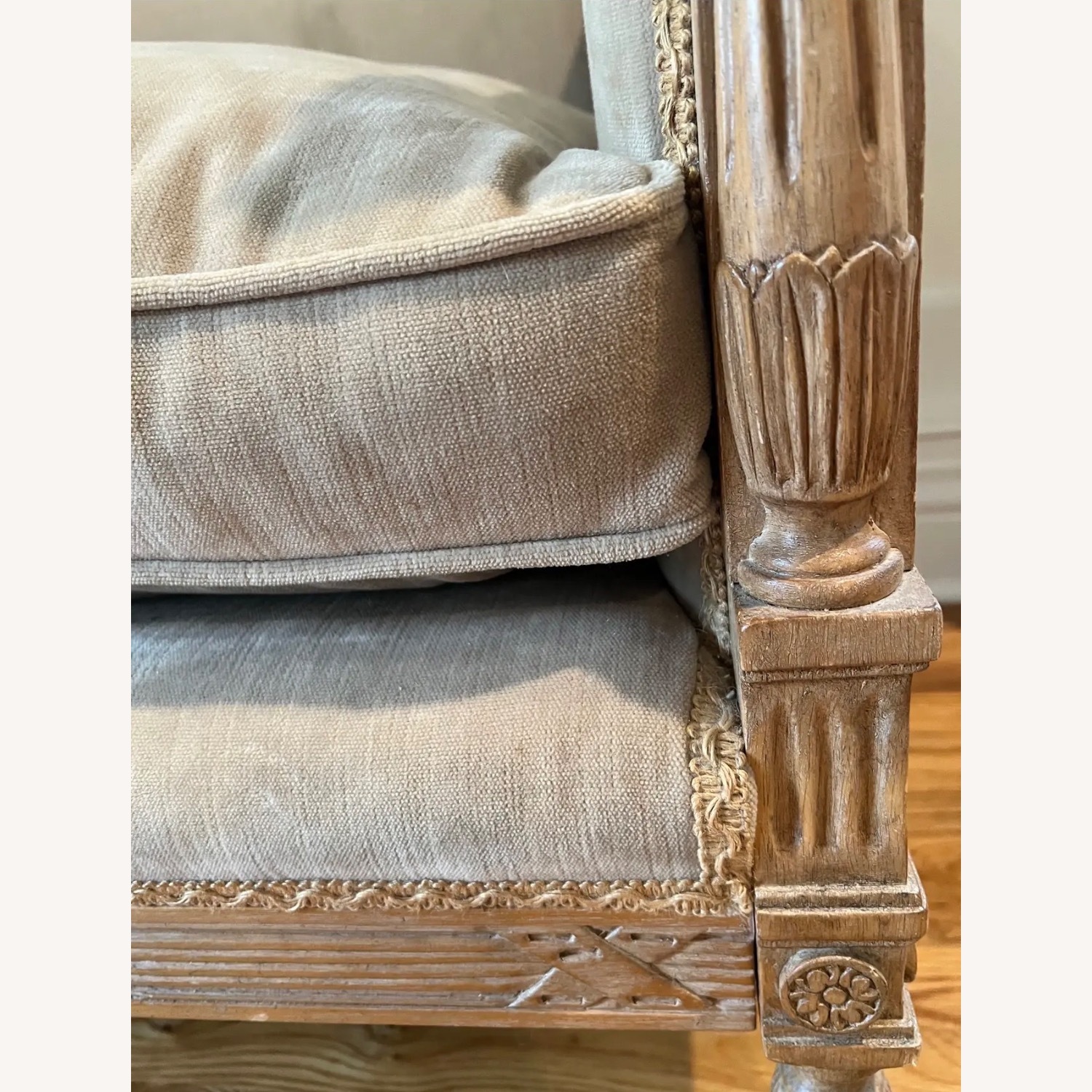 Natural Wood 2 Seater Sofa - image-2