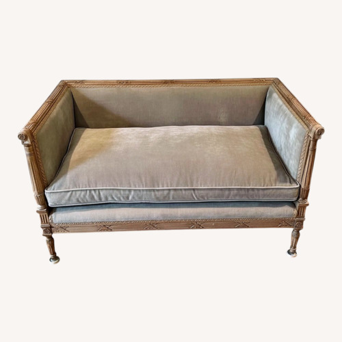 Used Natural Wood 2 Seater Sofa for sale on AptDeco