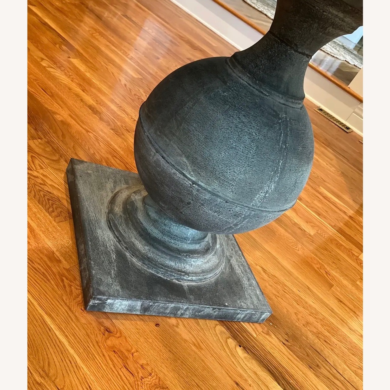 Crate & Barrel Dark Gray Metal Side Table - image-5