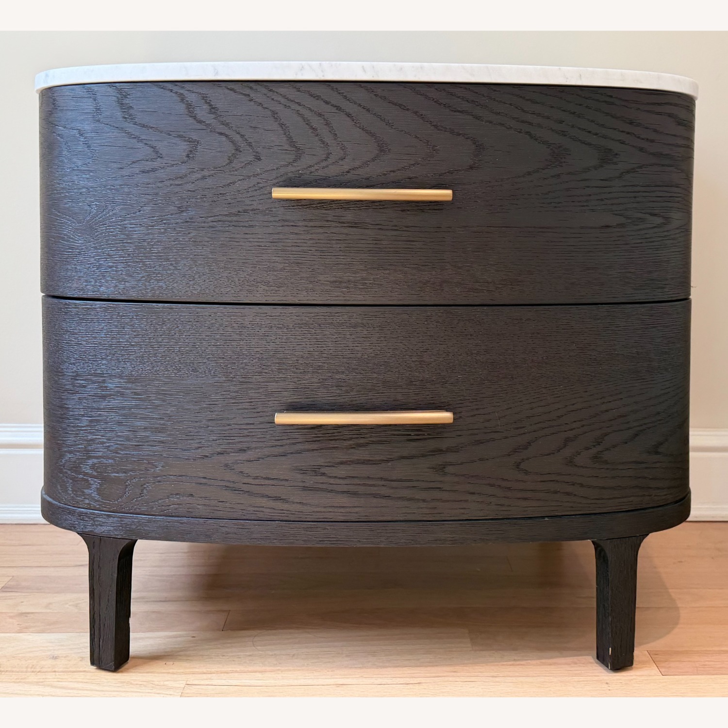 Arhaus Danny Black Wood Nightstand - image-1