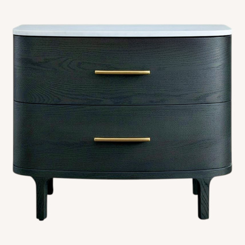 Used Arhaus Danny Black Wood Nightstand for sale on AptDeco