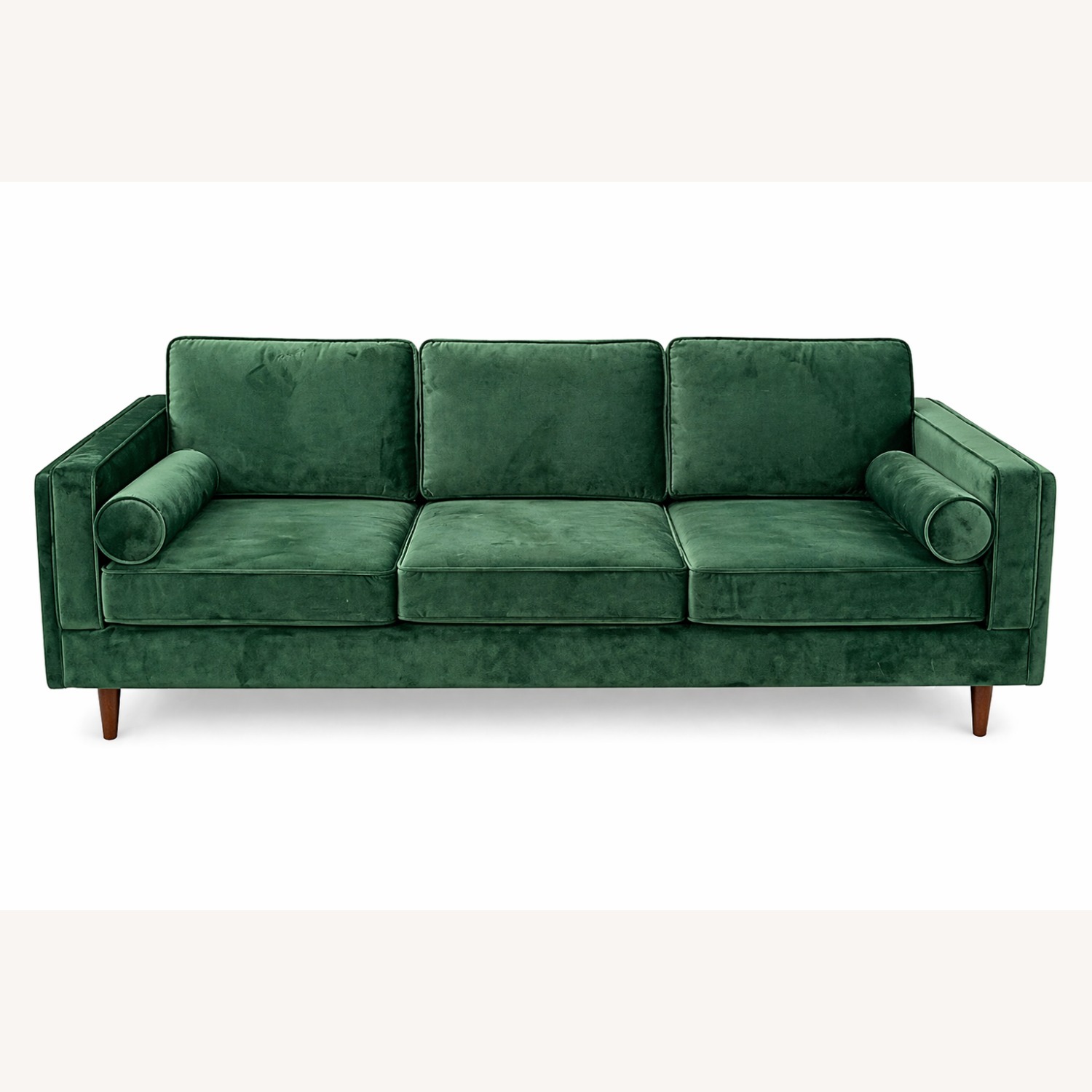 Green Velvet 3+ Seater Sofa - image-1