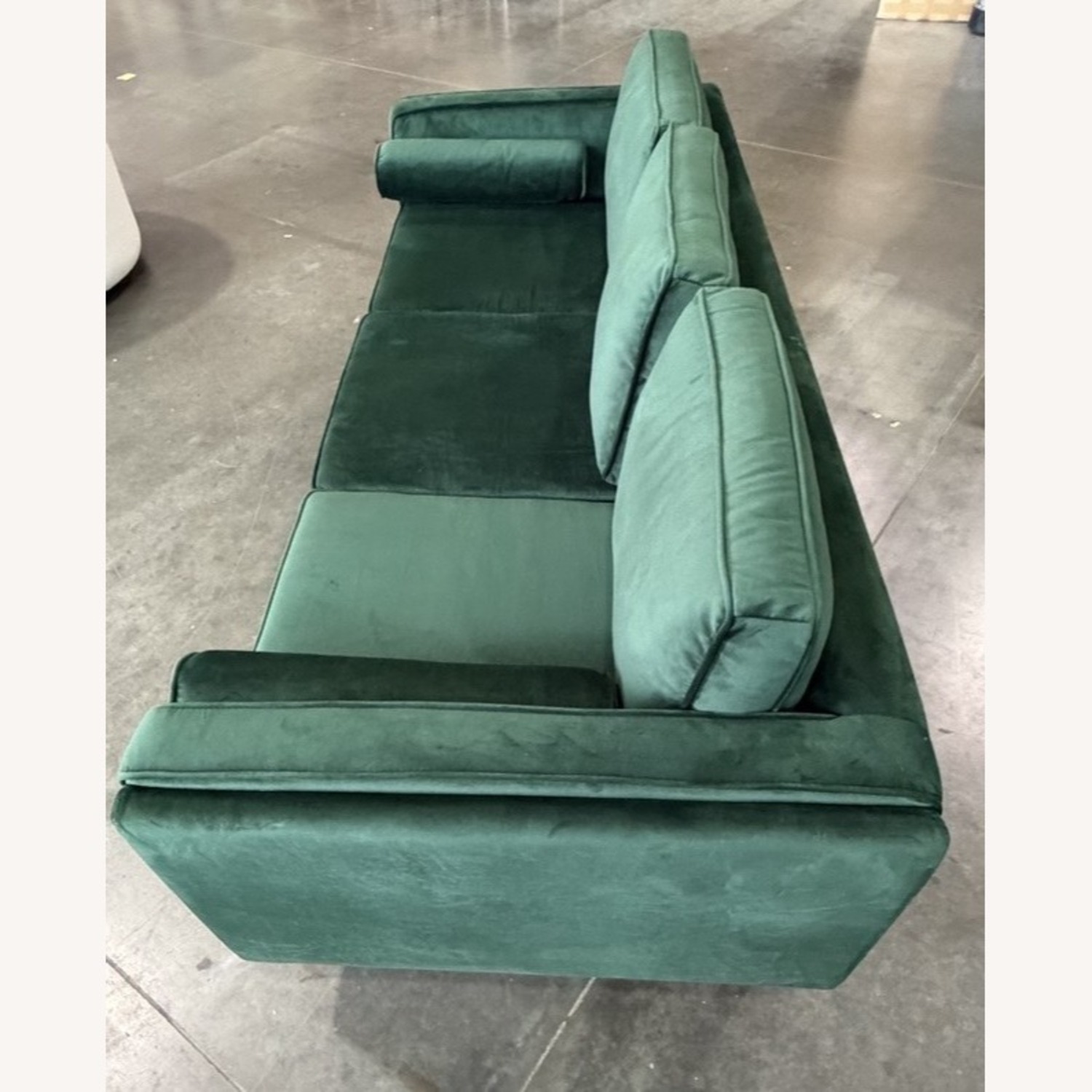 Green Velvet 3+ Seater Sofa - image-2