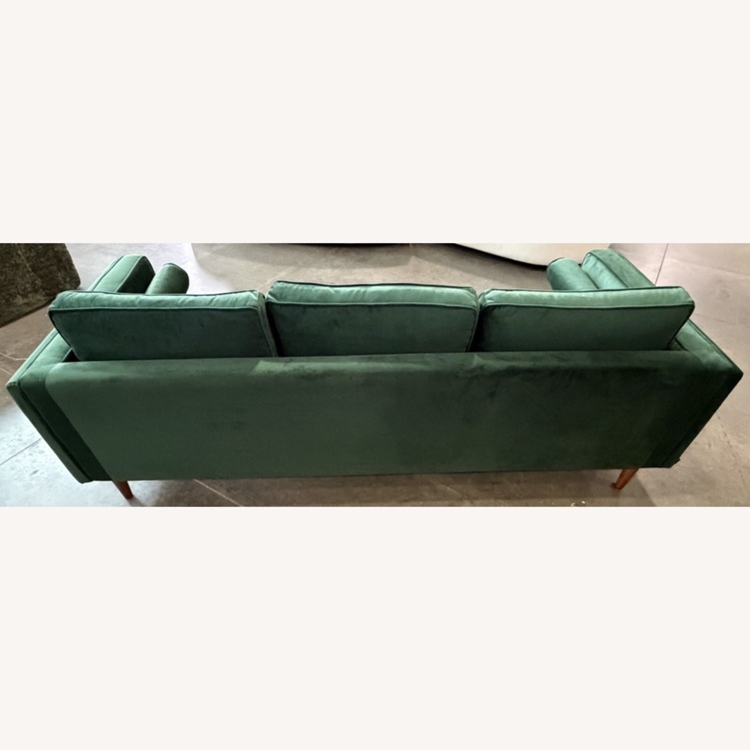 Green Velvet 3+ Seater Sofa - image-3