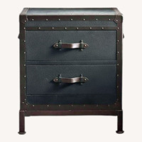 Pottery Barn Ludlow Black Trunk Nightstand (22")