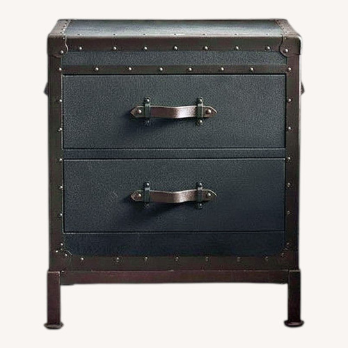 Used Pottery Barn Ludlow Black Trunk Nightstand (22") for sale on AptDeco