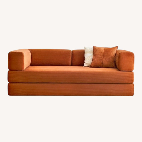 Used Wayfair Orange Boucle Sleeper Sofa for sale on AptDeco