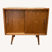 Mid Century Inspired Record Storage Cabinet