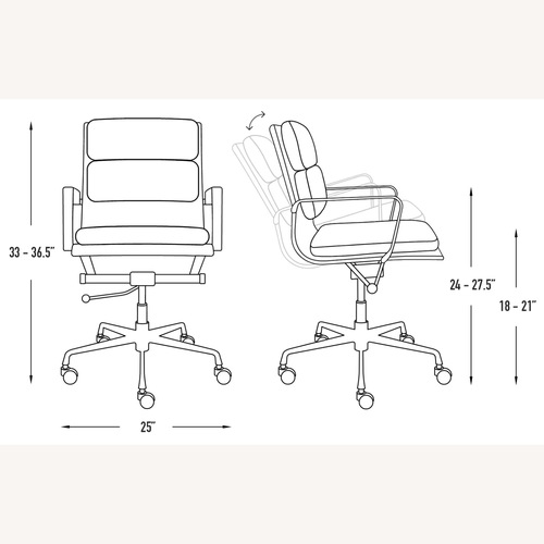 Used Black Leather Desk Chair for sale on AptDeco