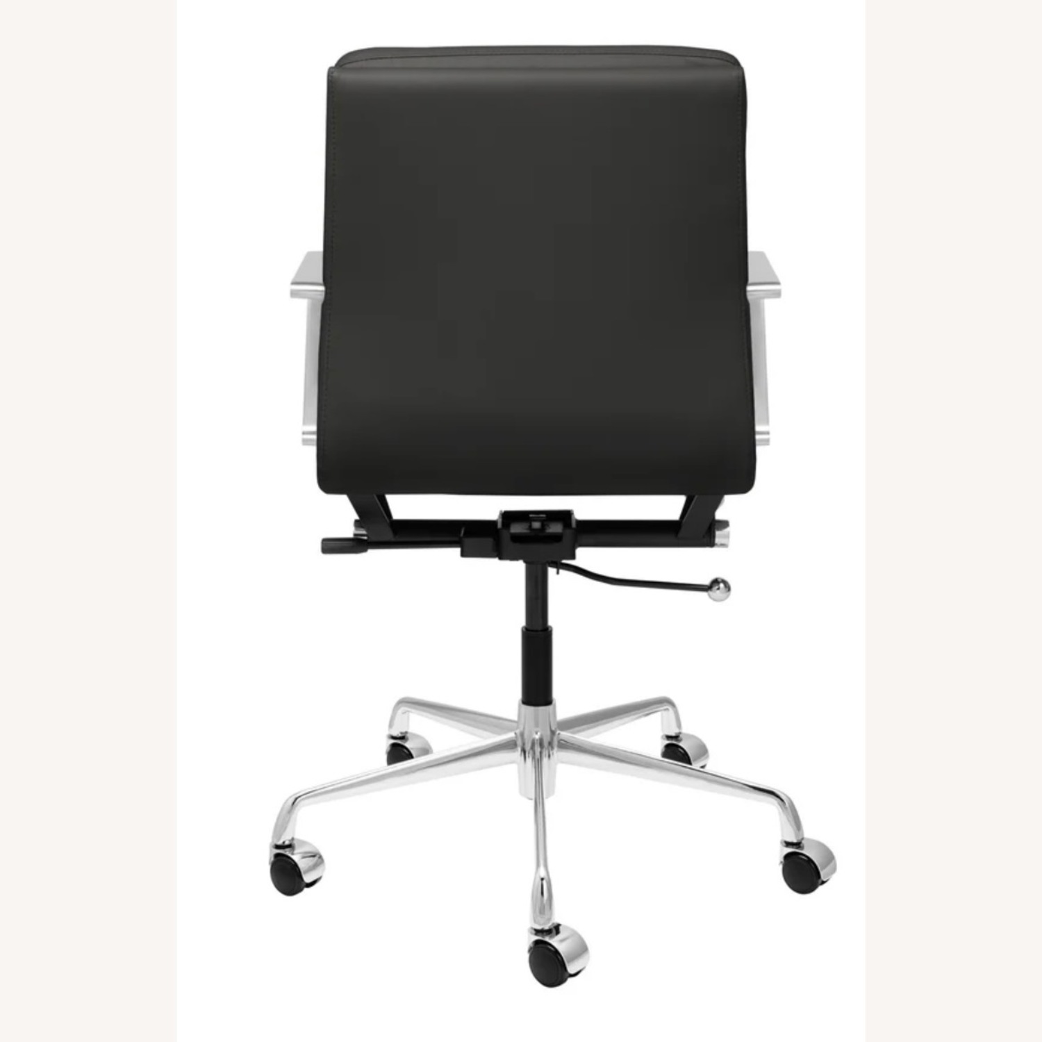 Black Leather Desk Chair - image-7