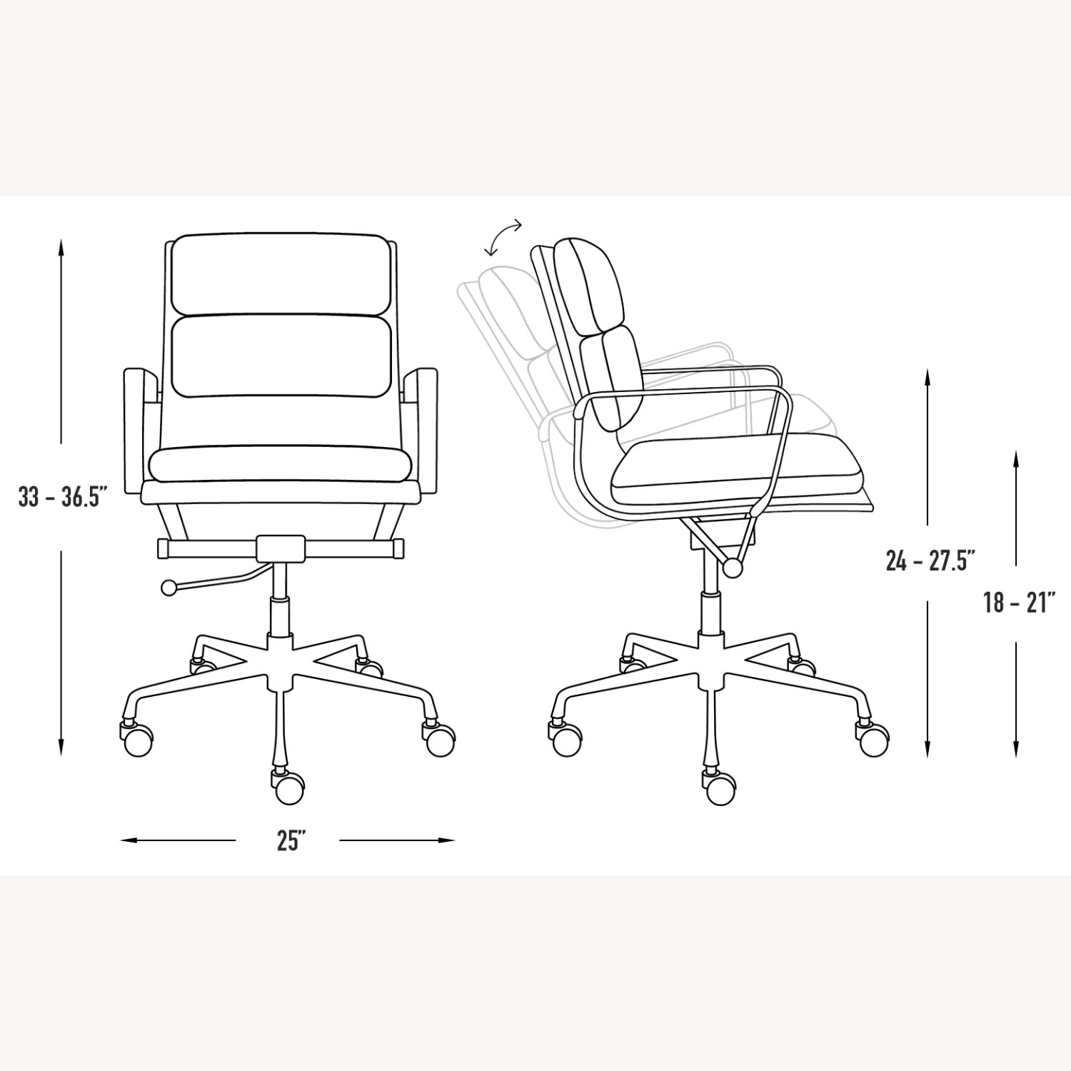 Black Leather Desk Chair - image-8
