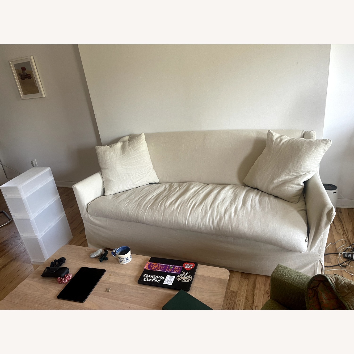 Jenni Kayne Natural Linen 2 Seater Sofa - image-1