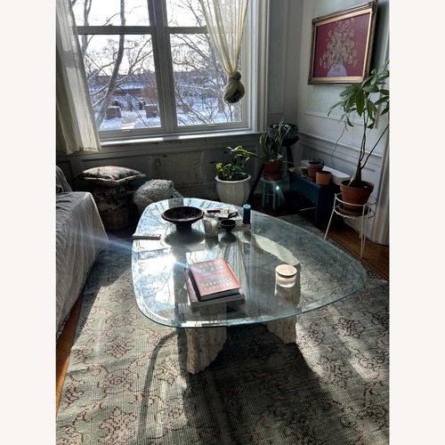 Used MCM Tessalated Glass Coffee Table for sale on AptDeco