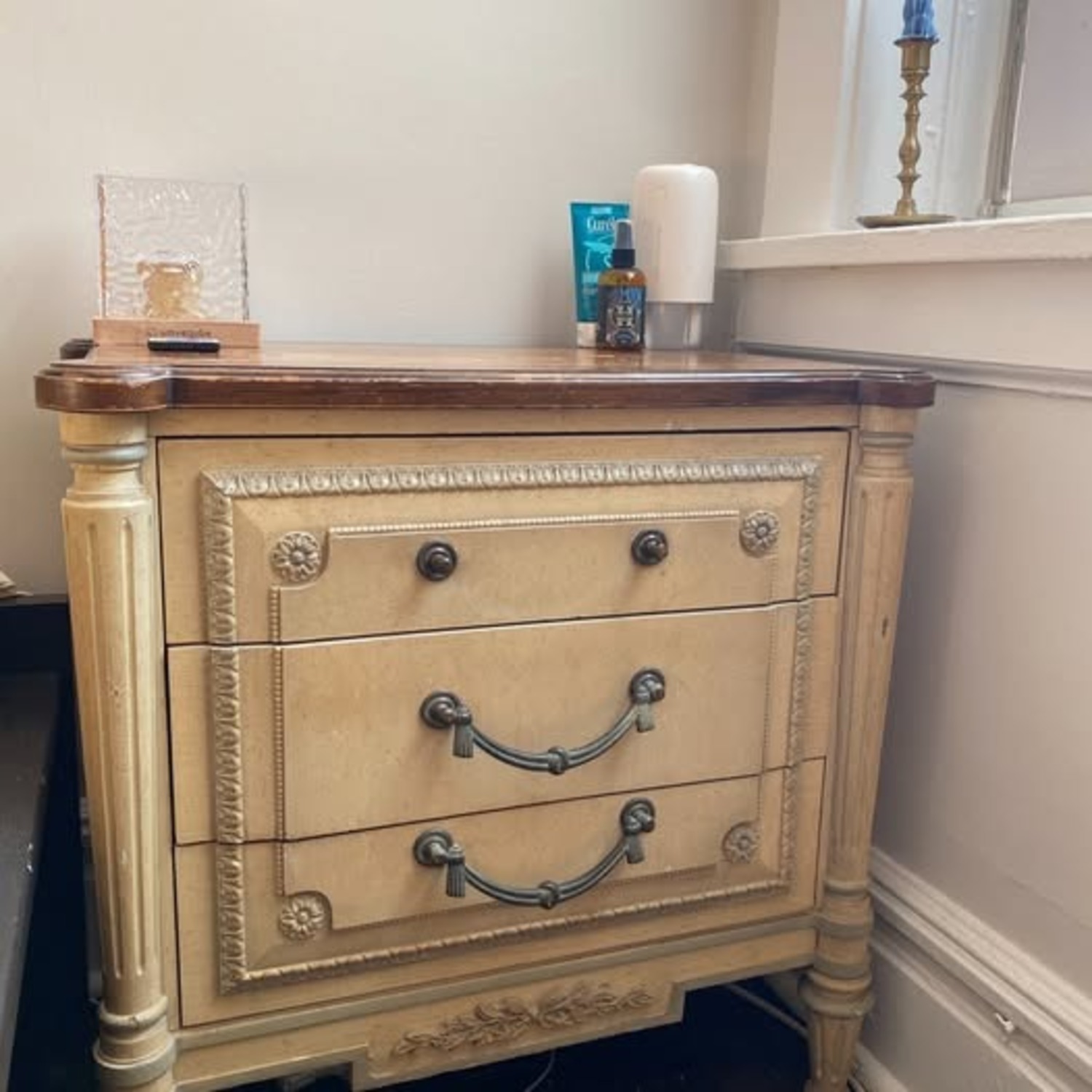 Antique French Provincial Nightstand - image-3