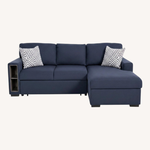 Used Bob's Discount Furniture Playday Pop-up Sleeper Chaise Sectional for sale on AptDeco
