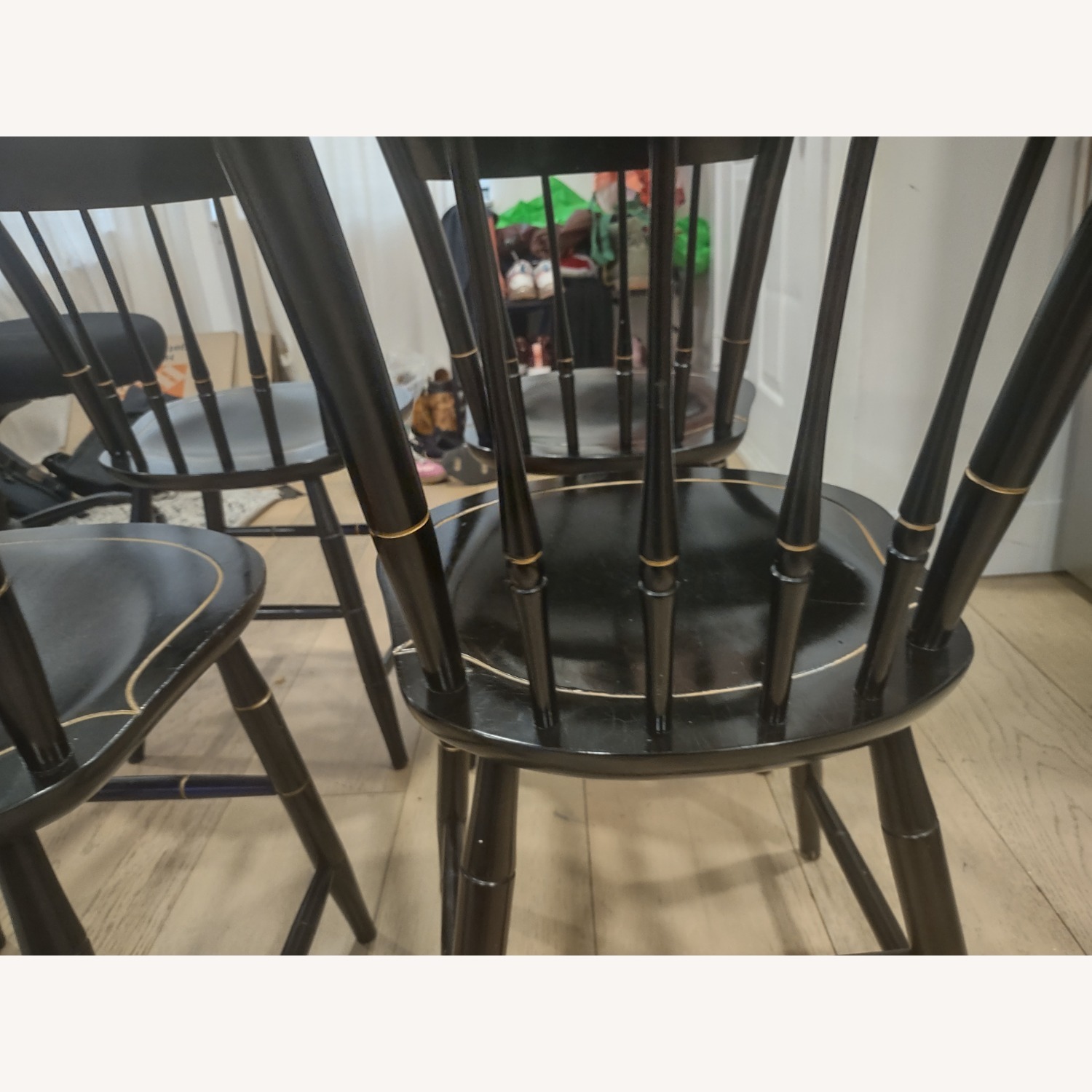 Nichols & Stone Black Wood Dining Chairs - image-4