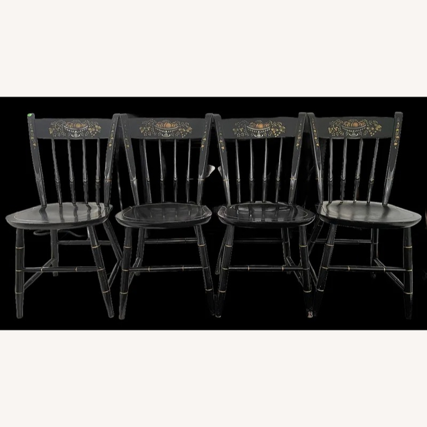 Nichols & Stone Black Wood Dining Chairs - image-1