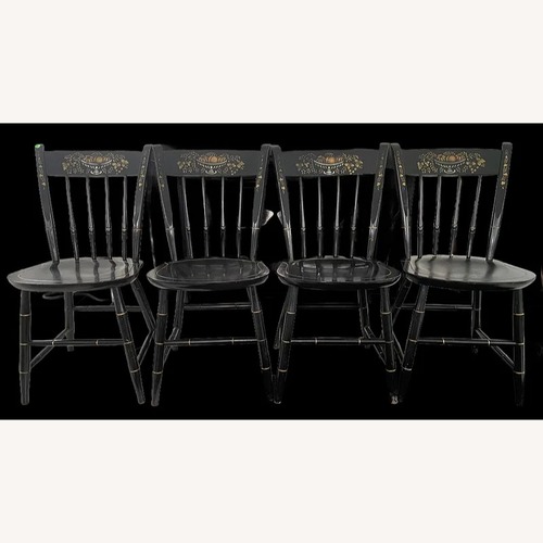 Used Nichols & Stone Black Wood Dining Chairs for sale on AptDeco