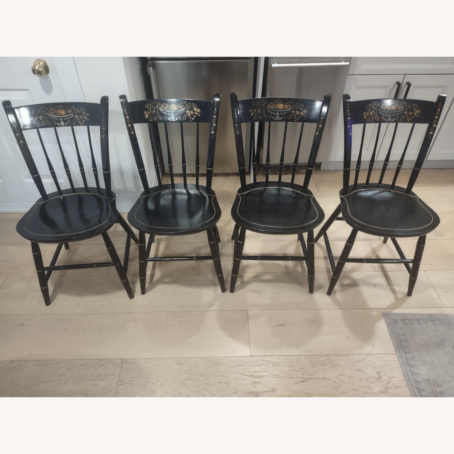 Nichols & Stone Black Wood Dining Chairs - image-11