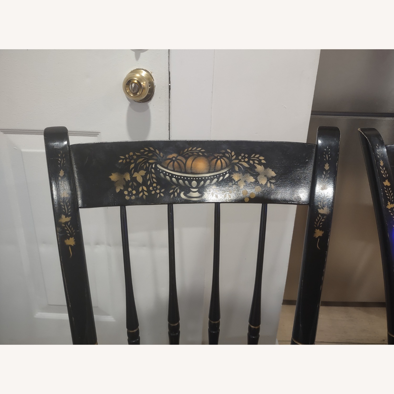 Nichols & Stone Black Wood Dining Chairs - image-8