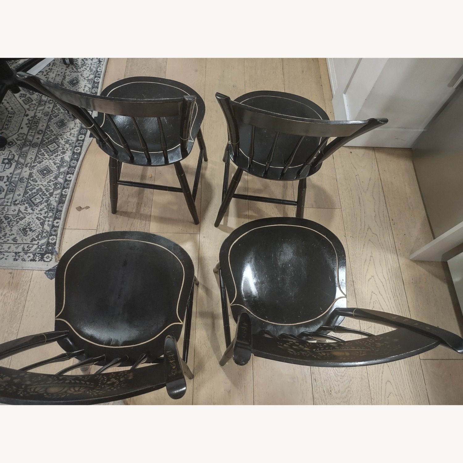 Nichols & Stone Black Wood Dining Chairs - image-3