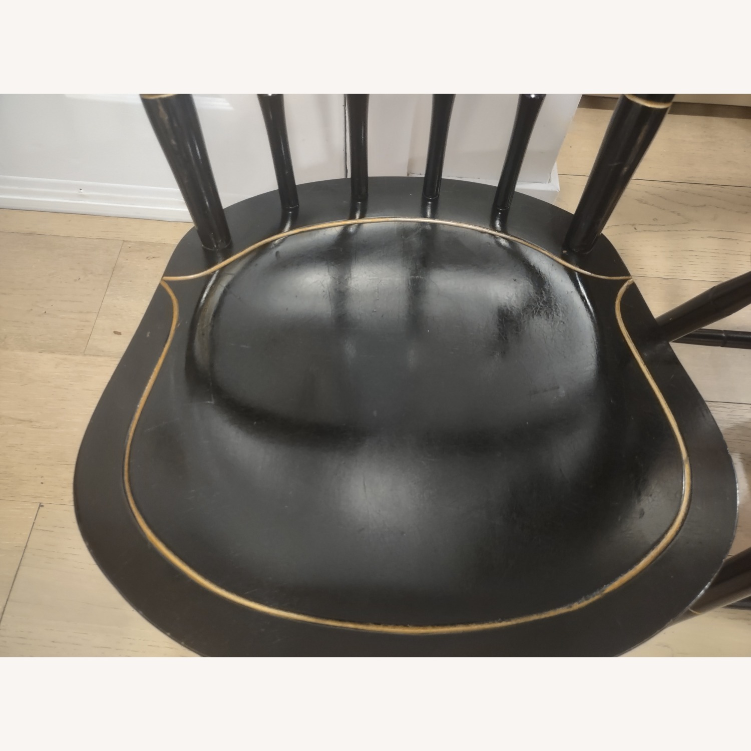 Nichols & Stone Black Wood Dining Chairs - image-9
